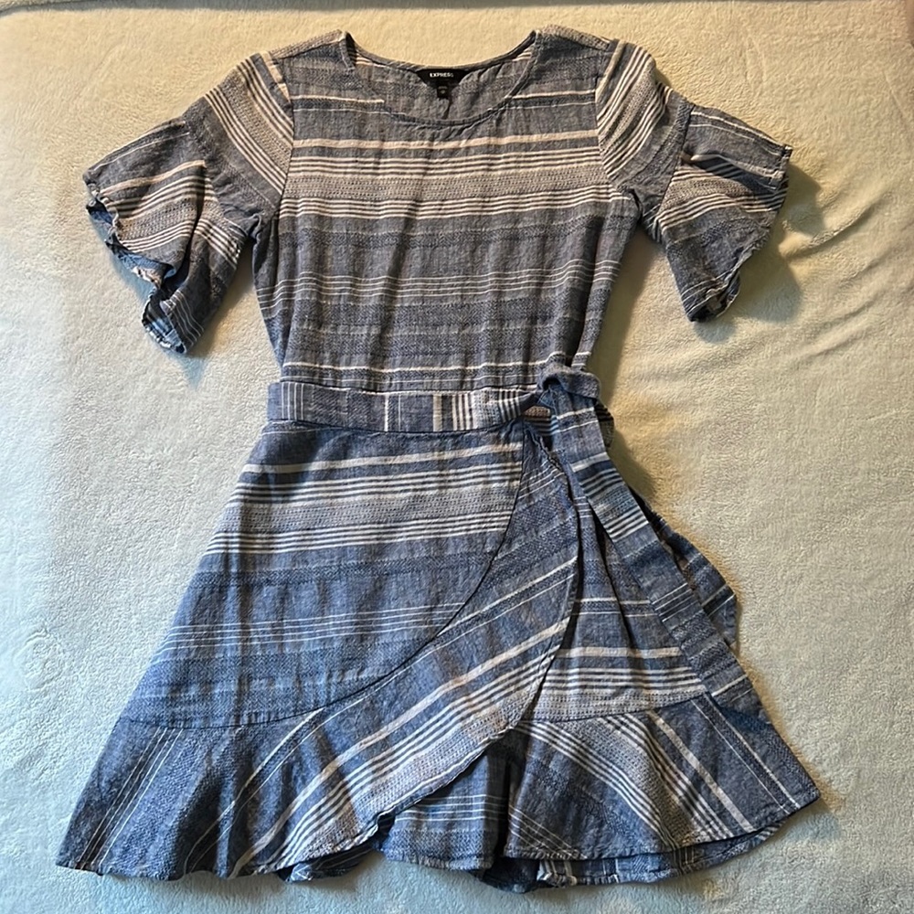 Waist-Tie Mini Dress